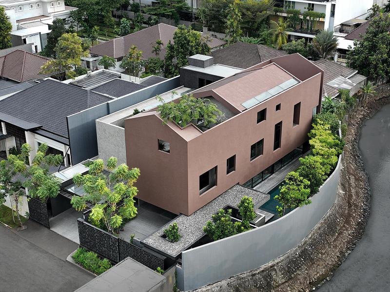 Tampak luar EL House karya Wahana Architects di Jakarta