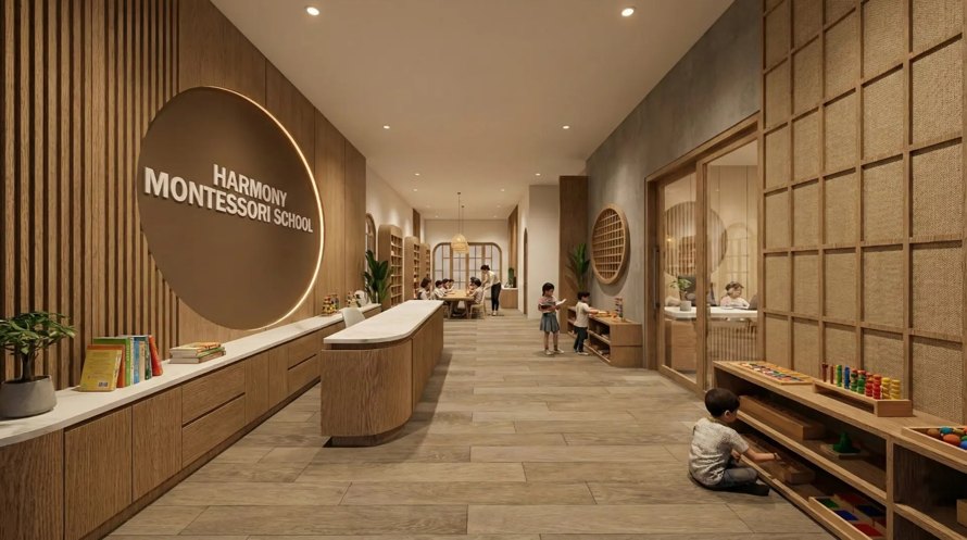 Koridor belajar Harmony Montessori School